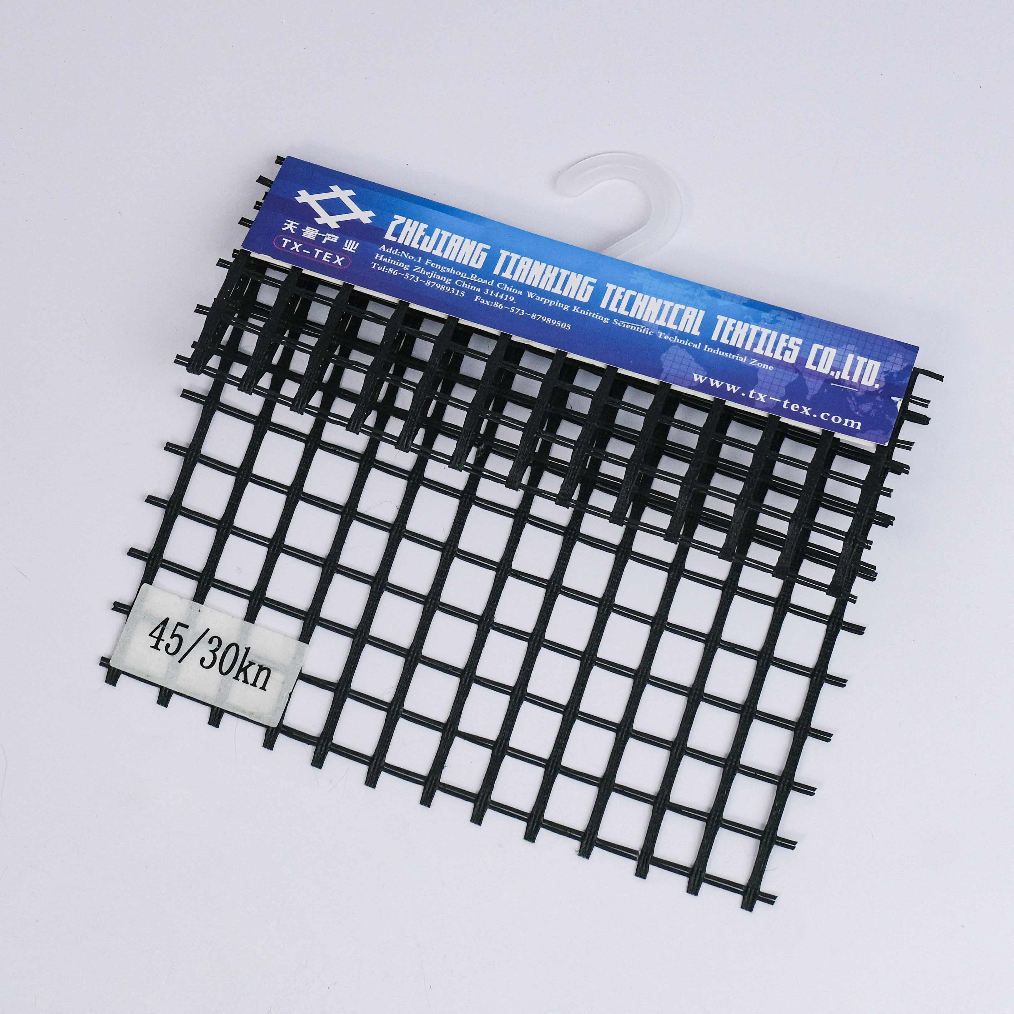 High Strength Polyester Geogrid PVC Coated